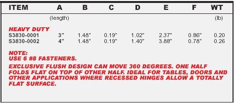 Stainless Flush Door Hinge