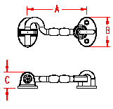 Stainless Heavy Duty Door Hook Set