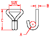 Stainless Double J Web Hook