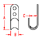 Stainless Flat Hook