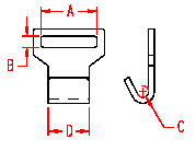 Stainless Flat Web Hook