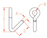 Stainless Downhaul Hook