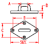 Stainless Heavy Duty Diamond Pad Eye