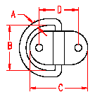 Stainless Folding Pad Eye