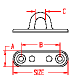 Stainless Oblong Pad Eye