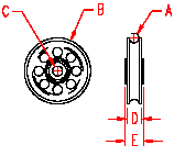 Stainless Rope Sheave with Bearings