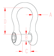 Stainless Steel Bow Shackle