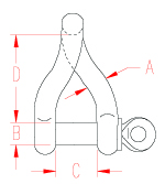 Stainless Steel Twist Shackle