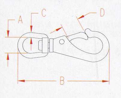 Stainless Swivel Eye Snap