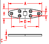 Stainless Flush Strap Hinge