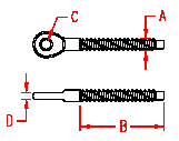 Stainless Eye End - UNF