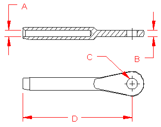 Stainless Swage Aircraft Eye