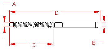 Stainless Swage Stud - UNF - Left Hand