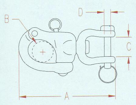 Stainless Jaw Swivel Snap Shackle