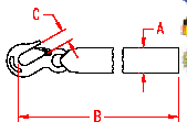 Stainless Webbing and Hook