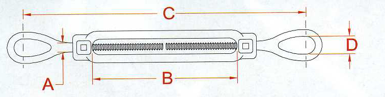 Aluminum Eye to Eye Turnbuckle