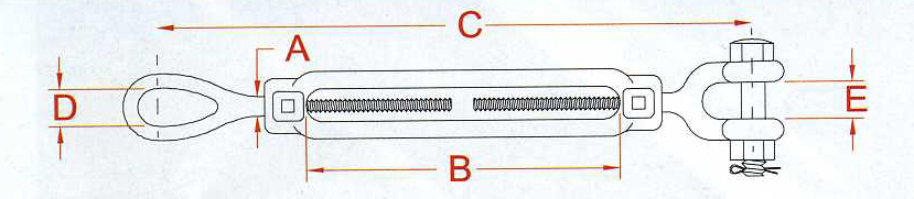 Stainless Jaw & Eye Turnbuckle 