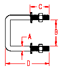 Stainless Square U Bolt