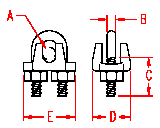 Stainless Wire Rope Clip - Precision Cast