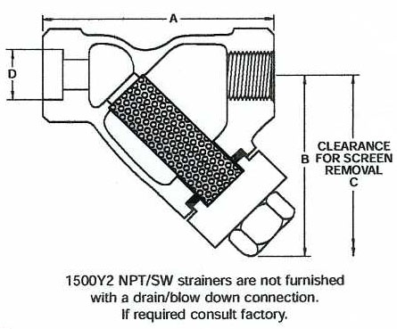 1500 Lbs. Y Strainer