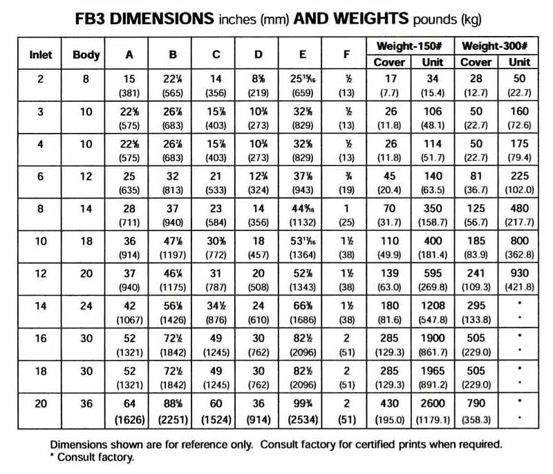 FB3 Fabricated Basket Simplex Strainer