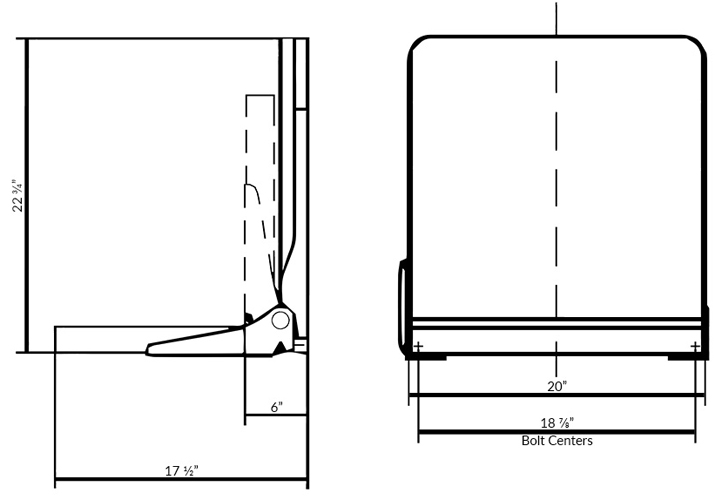 Wall Mounted Spring Fold Up Chair