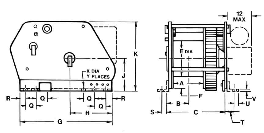 Low Profile Electric Barge Winch