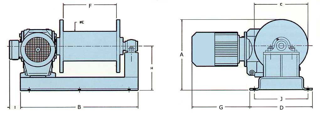 RK Series Winch Drawing