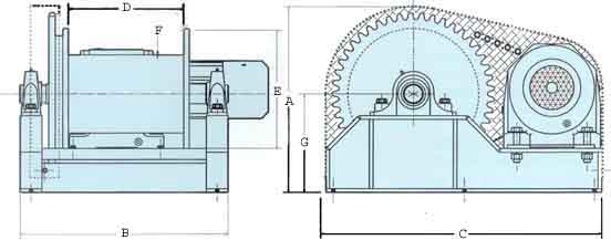 CP Series Winch Drawing