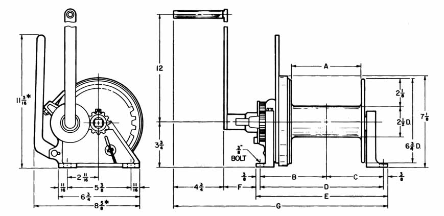 Heavy Duty Hand Winch - Manual Winch: AM and BM Series