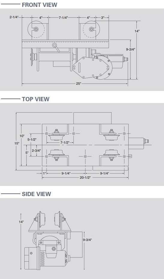 I Beam Crane Hoist with Trolley