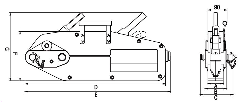 Wire Rope Puller 3200 KG PDSL-TW3200