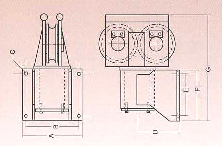 dual swivel fairlead sheave