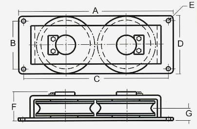 double horizontal fairlead sheave